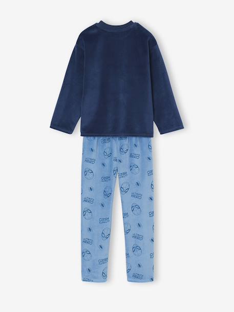 Pyjama en velours Spiderman garçon bleu azur 6 - vertbaudet enfant 