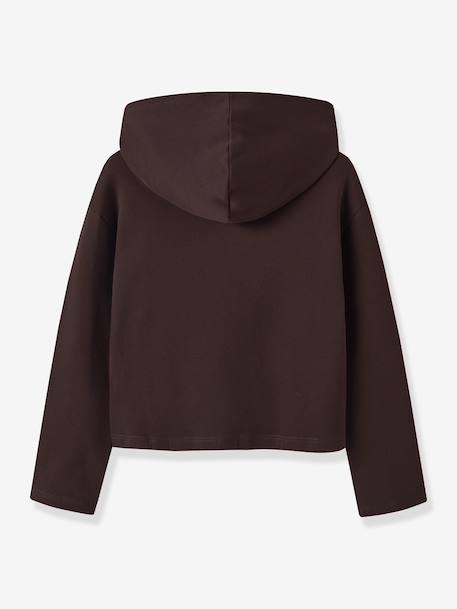 Sweat à capuche avec inscription fille name it bois de rose+chocolat 4 - vertbaudet enfant 