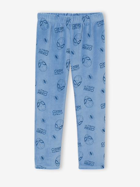 Pyjama en velours Spiderman garçon bleu azur 3 - vertbaudet enfant 
