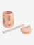 Gobelet en silicone avec paille Ellis - beige+écru+rose pâle+vert sapin 8 - vertbaudet enfant 