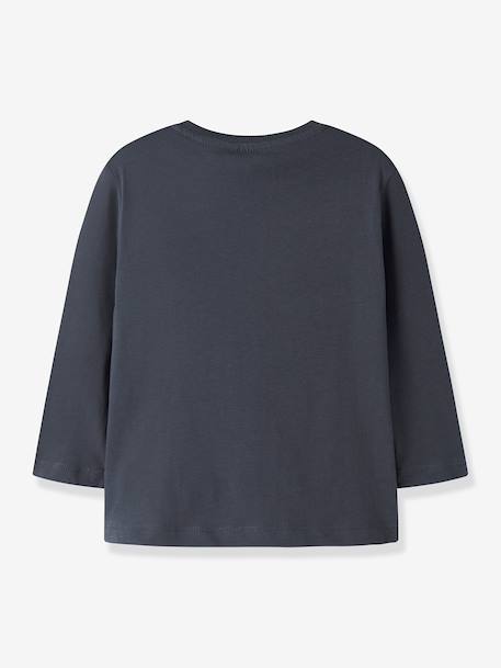T-shirt manches longues coupe ample garçon name it bleu ardoise+écru+gris+vert 2 - vertbaudet enfant 