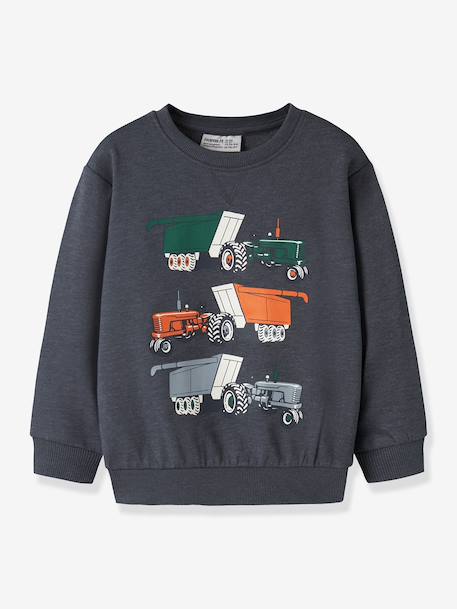 Sweatshirt à motifs garçon name it beige+bleu grisé+olive 4 - vertbaudet enfant 