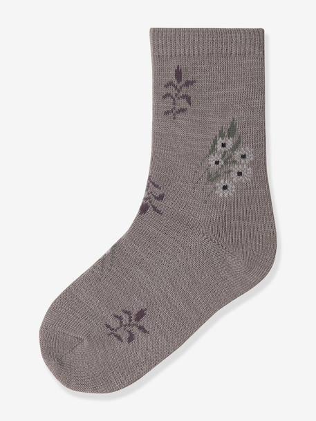 Lot de 4 paires de chaussettes fille en mélange de laine mérinos name it bois de rose 3 - vertbaudet enfant 