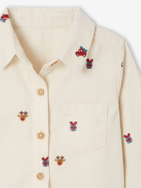 Chemise bébé garçon velours côtelé vanille 3 - vertbaudet enfant 
