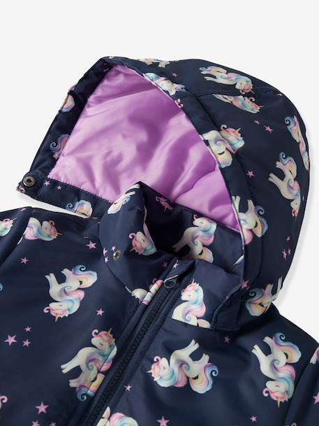 Veste d’hiver imprimée fille name it marine+mauve 3 - vertbaudet enfant 
