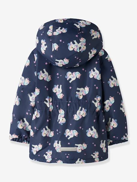 Veste d’hiver imprimée fille name it marine+mauve 2 - vertbaudet enfant 