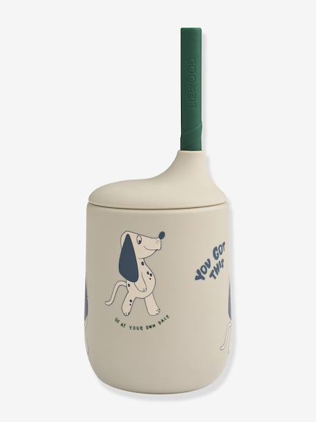 Gobelet en silicone avec paille Ellis - beige+écru+rose pâle+vert sapin 9 - vertbaudet enfant 