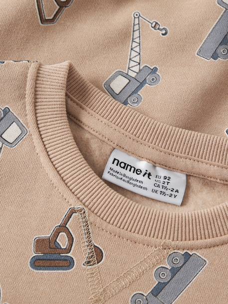 Sweatshirt à motifs garçon name it beige+bleu grisé+olive 3 - vertbaudet enfant 