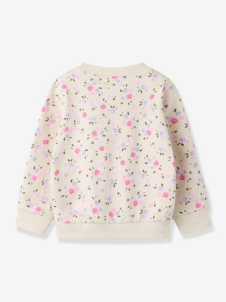 Sweat-shirt fille à imprimé all-over name it écru+rose bonbon+rose clair 2 - vertbaudet enfant 