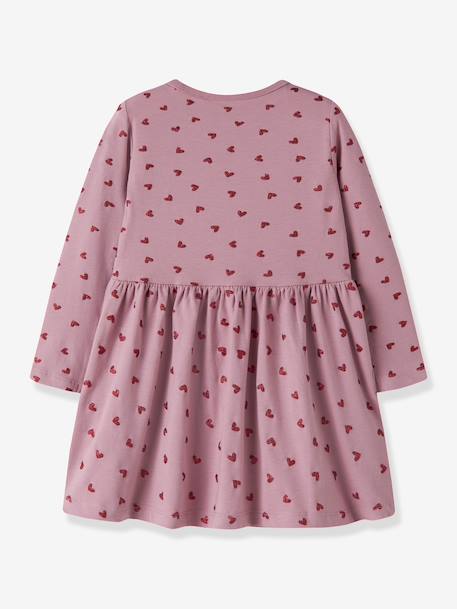 Robe manches longues à cœurs pailletés fille name it bois de rose+mauve 5 - vertbaudet enfant 