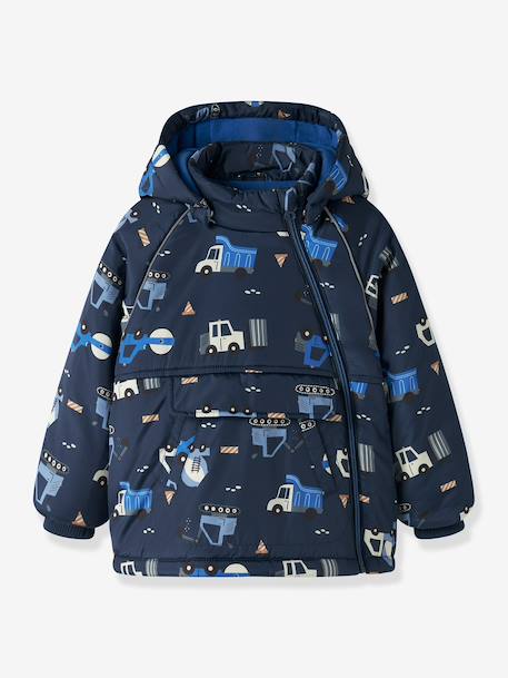 Veste d’hiver imprimée garçon avec engins de chantier name it marine 1 - vertbaudet enfant 