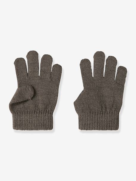 Gants garçon en mélange de laine mérinos name it bleu grisé+marron 3 - vertbaudet enfant 