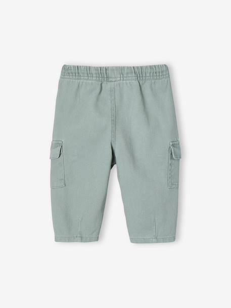 Pantalon balloon bébé garçon vert sauge 4 - vertbaudet enfant 