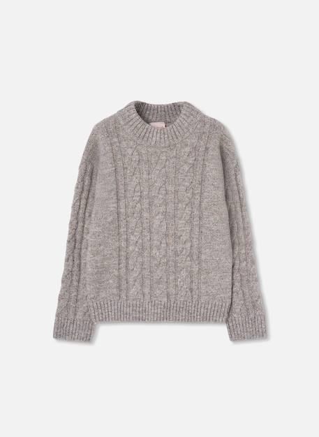 Pull fille tressé Beige 2 - vertbaudet enfant 