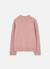 Pull fille tressé col roulé Rose 3 - vertbaudet enfant 