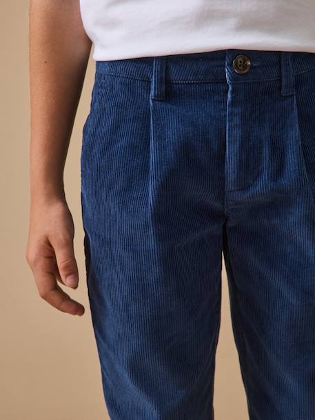 Pantalon chino garçon en velours Cerise+Chocolat+Orage+Vert foret 11 - vertbaudet enfant 