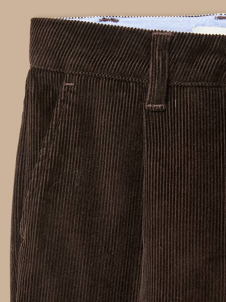Pantalon chino garçon en velours Cerise+Chocolat+Orage+Vert foret 6 - vertbaudet enfant 