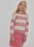 Pull fille à rayures avec torsades Rose 1 - vertbaudet enfant 