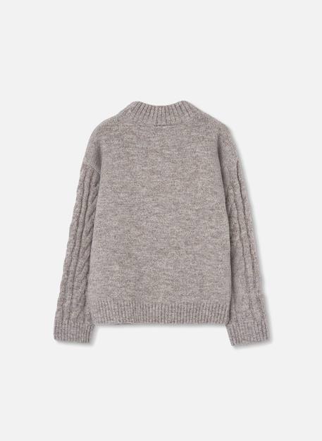Pull fille tressé Beige 3 - vertbaudet enfant 