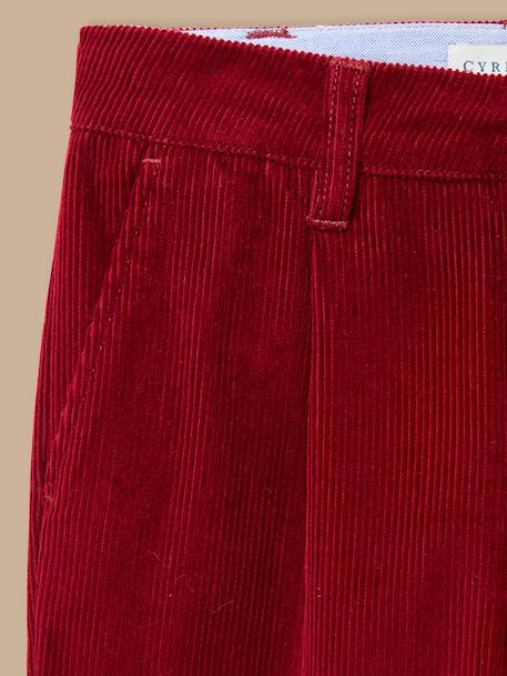 Pantalon chino garçon en velours Cerise+Chocolat+Orage+Vert foret 2 - vertbaudet enfant 