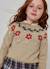 Pull fille imprimé de fleurs Beige 1 - vertbaudet enfant 