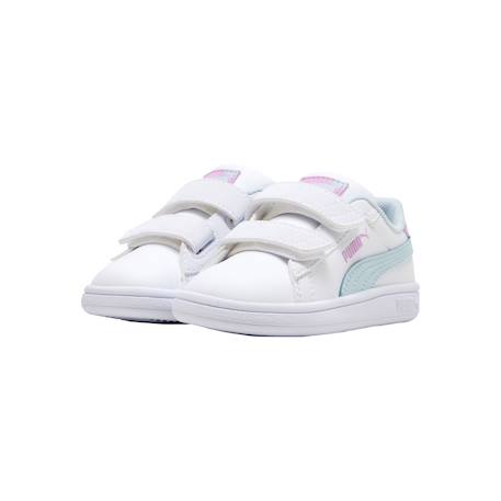 Baskets basses à scratch fille Blanc aqua 3 - vertbaudet enfant 