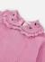 Pull fille avec col brodé de fleurs Rose 4 - vertbaudet enfant 