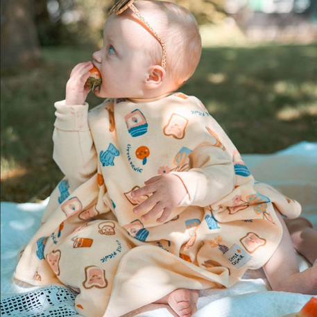 Bavoir boo évolutif 6 mois - 4 ans picnic club Jaune 3 - vertbaudet enfant 