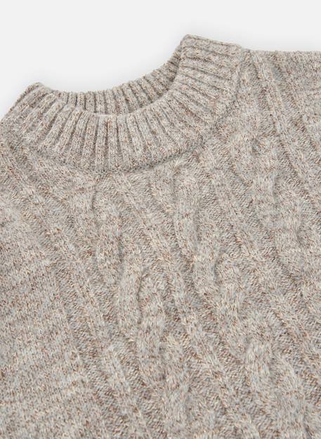 Pull fille tressé Beige 4 - vertbaudet enfant 