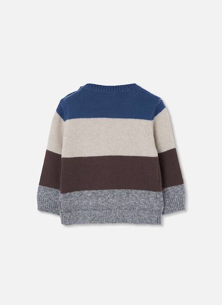 Pull garçon à rayures Bleu 3 - vertbaudet enfant 