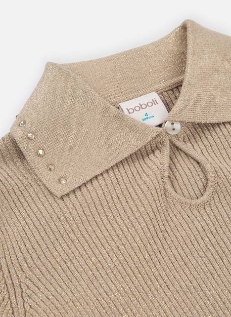 Pull fille avec col à revers et clous Jaune 4 - vertbaudet enfant 
