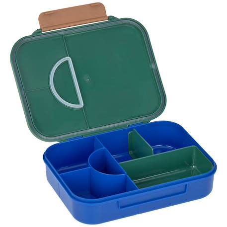 Boîte à goûter-lunch box inox little gang arc-en-ciel vert, bleu+Violet, argenté 2 - vertbaudet enfant 