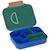 Boîte à goûter-lunch box inox little gang arc-en-ciel vert, bleu+Violet, argenté 2 - vertbaudet enfant 