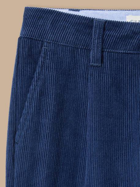 Pantalon chino garçon en velours Cerise+Chocolat+Orage+Vert foret 10 - vertbaudet enfant 