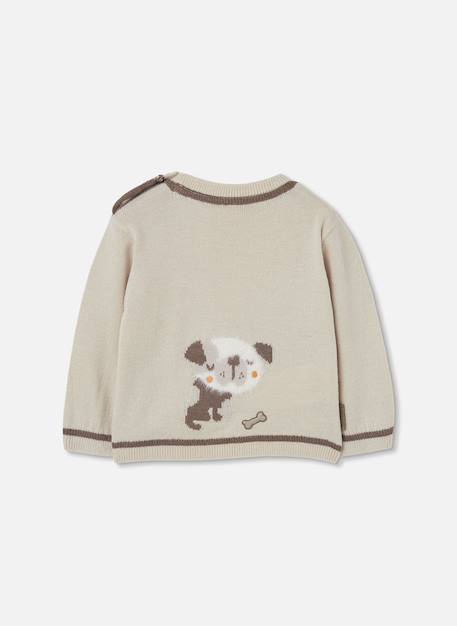 Pull bébé garçon avec imprimé chien Beige 4 - vertbaudet enfant 