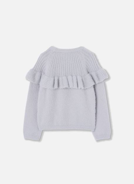 Pull fille à volants Blanc 3 - vertbaudet enfant 