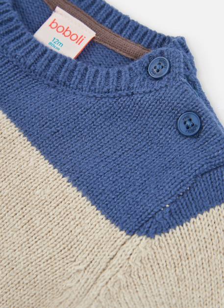 Pull garçon à rayures Bleu 4 - vertbaudet enfant 