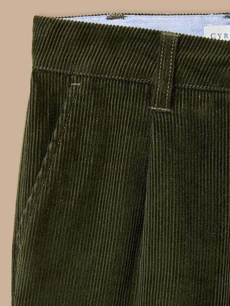 Pantalon chino garçon en velours Cerise+Chocolat+Orage+Vert foret 14 - vertbaudet enfant 
