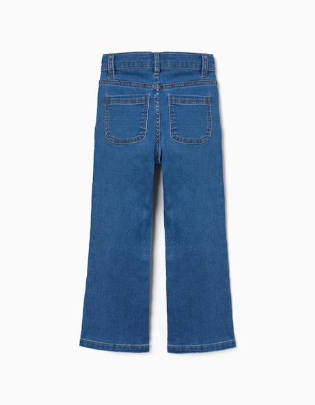 Jean évasé avec taille ajustable et poches Bleu clair 3 - vertbaudet enfant 