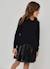 Robe fille combinée avec jupe plissée Noir 1 - vertbaudet enfant 