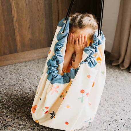 Sac à jouet 2 en 1 noomad original funny days Ecru, bleu, jaune 5 - vertbaudet enfant 