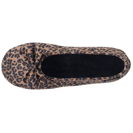 Chaussons ballerines suédine, semelle souple, mousse à mémoire forme Léopard beige+Marine+Noir 3 - vertbaudet enfant 