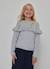 Pull fille à volants Blanc 1 - vertbaudet enfant 