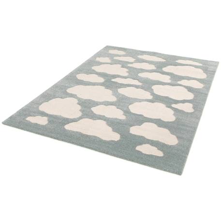 Tapis enfant avec effet relief nuages Beige sable+Bleu naturel 10 - vertbaudet enfant 