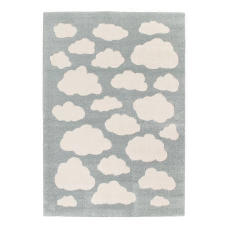 Tapis enfant avec effet relief nuages Beige sable+Bleu naturel 7 - vertbaudet enfant 