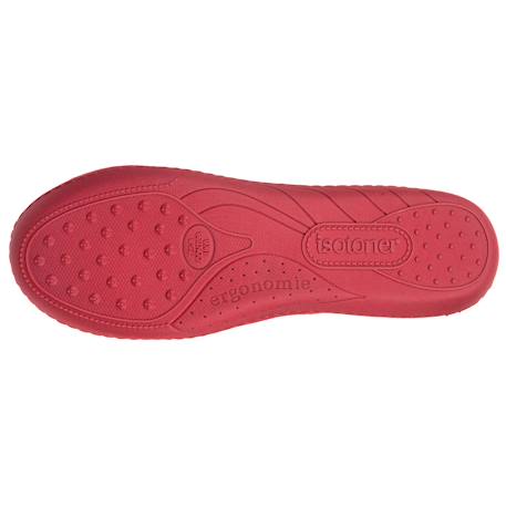 Chaussons ballerines microvelours semelle ergonomique, mousse à mémoire forme Noir+Rayures canard+Rouge 17 - vertbaudet enfant 