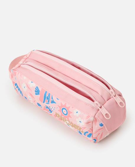 Trousse à crayons fille rectangulaire 2 compartiments 21 cm Rose 5 - vertbaudet enfant 