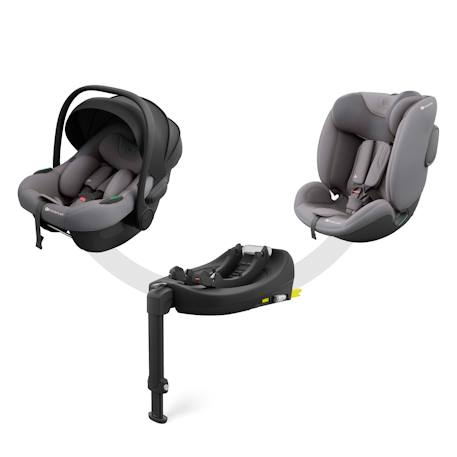 Système Modulaire Siège Auto ENDURA SAFE 3 en 1 avec Base Pivotante ISOFIX, i-Size 40-150 cm et Rotation 360° Beige+Gris+Noir 10 - vertbaudet enfant 