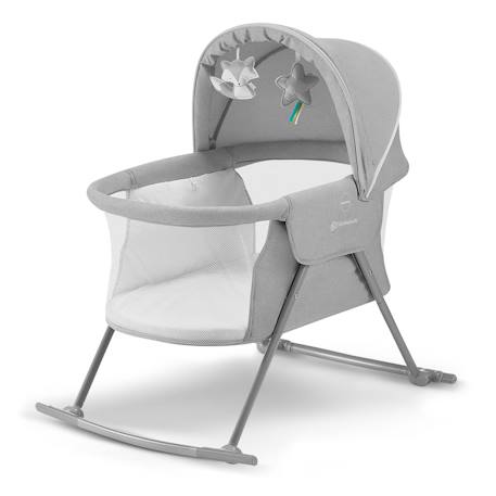 Lit Bébé LOVI 3 en 1 avec Fonction Berceau, Lit de Voyage, Moustiquaire Intégrée et Pliage Compact Beige+Grey 7 - vertbaudet enfant 
