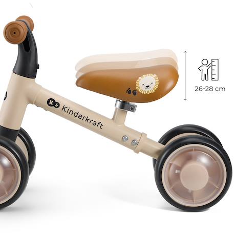 Draisienne Kinderkraft CUTIE FLASH à 4 Roues avec Lumières RGB, Selle Réglable, Roulements ABEC-7 et Cadre Acier Beige+Bleu+Rose+Vert 4 - vertbaudet enfant 